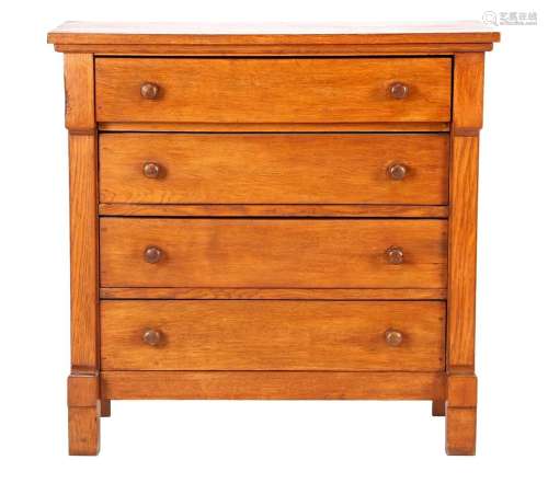 Oak 4-drawer cabinet