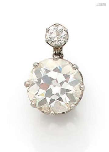 PENDANT D'OREILLES « DIAMANTS »Diamants taille ancienneOr 18...