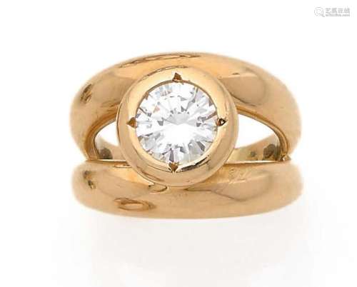 BAGUE « DIAMANT »Diamant taille brillantOr 18k (750)Td. : 52...