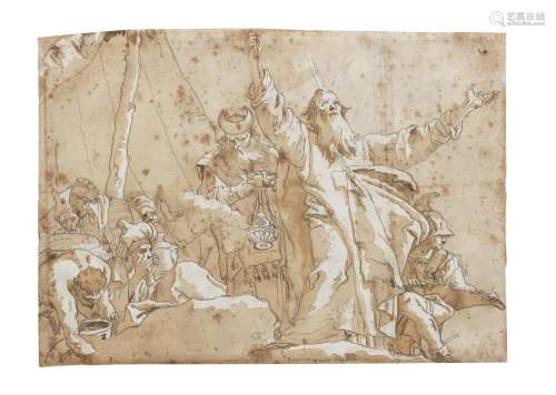 【*】Giovanni Domenico Tiepolo (Venice 1727-1804) The Gatherin...