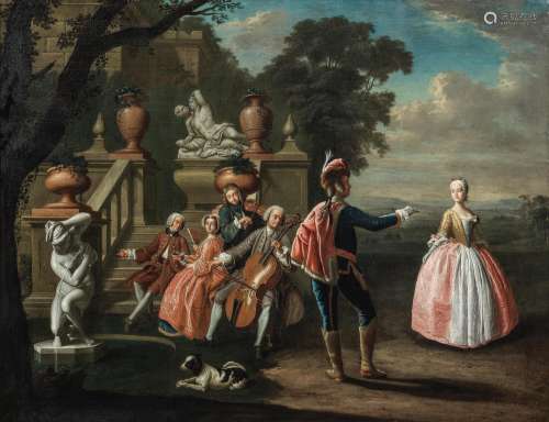 Pieter Jacob Horemans (Antwerp 1700-1776 Munich) Elegant fig...