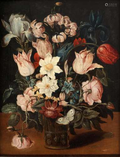 Osias Beert the Elder (Antwerp circa 1580-1623) Tulips, narc...