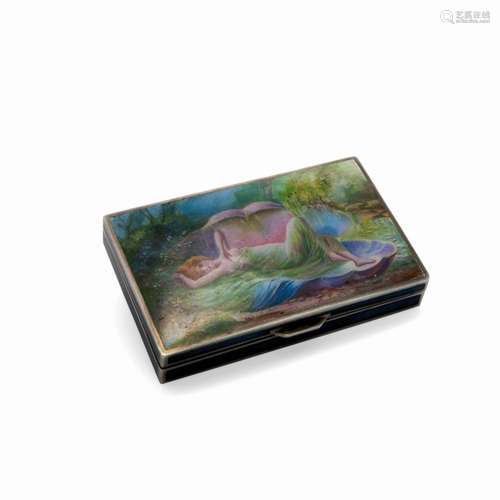 Snuff box with fantasy scene, 20th century European manufact...