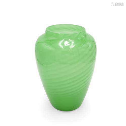 Large green vase, circa 1970