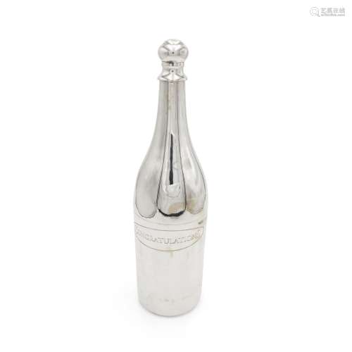Large Art Deco cocktail shaker bottle-shape