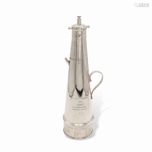 Art Deco fire extinguisher-shaped shaker