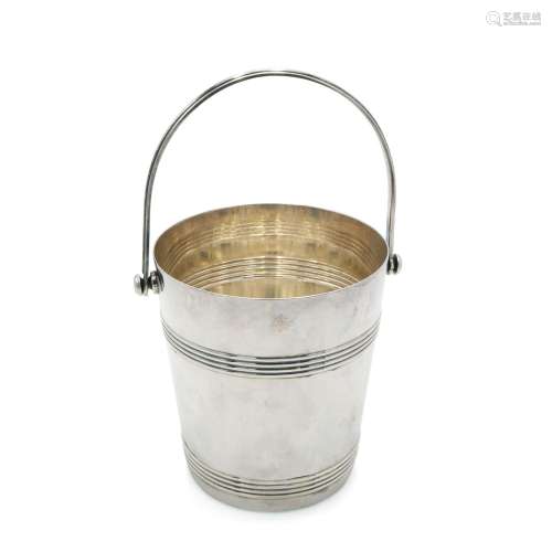 Christofle silver-plated metal ice bucket,  circa 1940