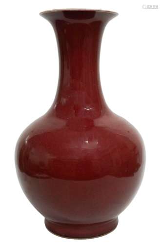七十年代 紅釉賞瓶