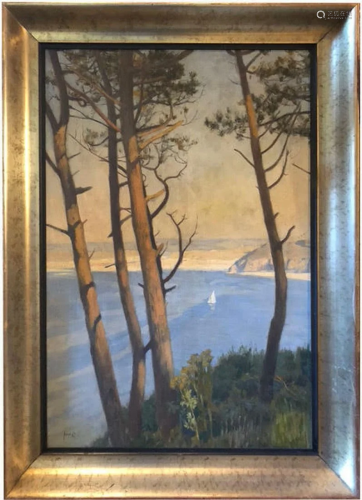 Oil on Canvas Landscape Signed Jonas Lie (1880 - 1940)