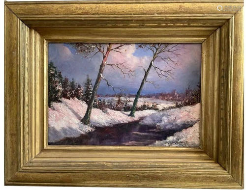 Oil on canvas Signed Frederick Mulhaupt