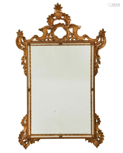 An Italian Rococo style giltwood mirror