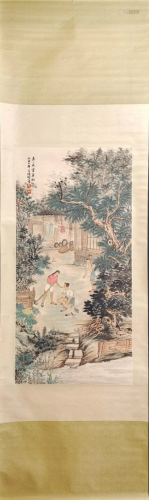 A Chinese Scroll Painting of Figure