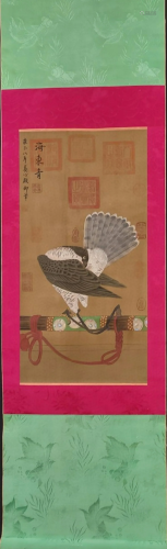 A Chinese Scroll Painting of Eagle