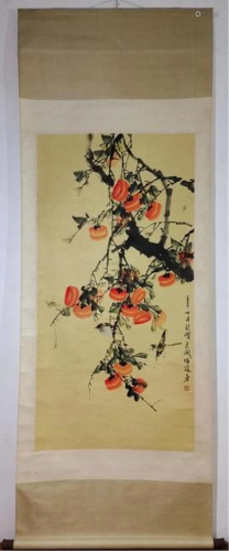 Fruits paper scroll by Xu Beihong