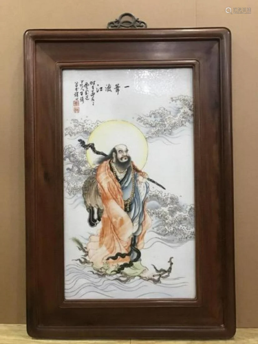 Luo Han plaque by Wang Qi