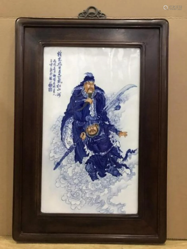 General Guan Yu and Zhou Cang plaque by Wang Bu