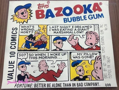 Daniel Maltzman "Bazooka Bubble Gum" Signed & ...