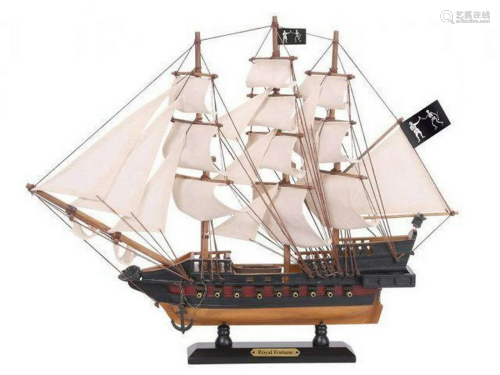 Wooden Black Bart's Royal Fortune White Sails Limited M...