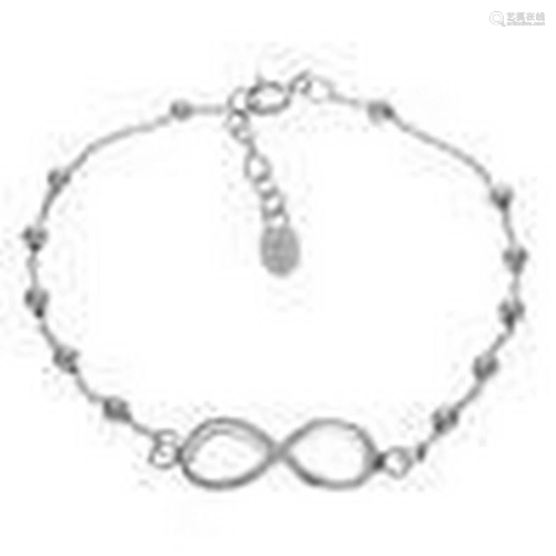 Sterling Silver Infinity Bead Bracelet