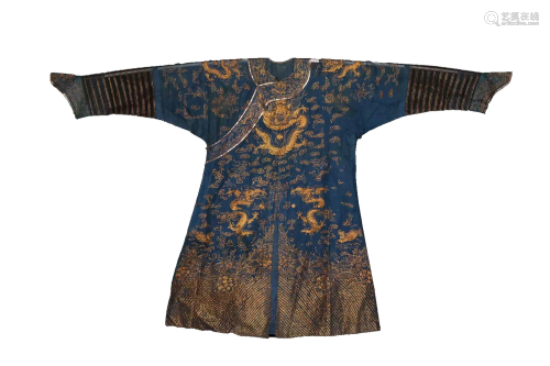 A Chinese Embroidery Dragons Robe