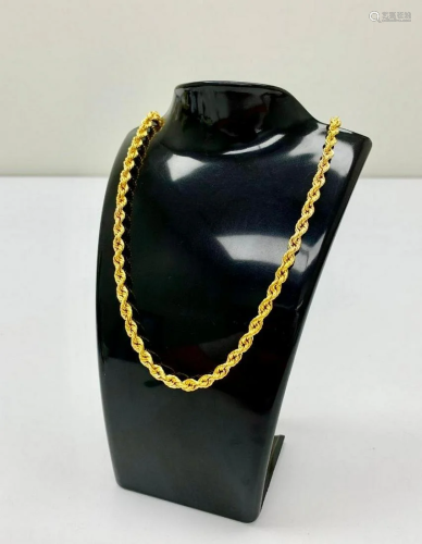 10kt Gold Ladies Rope Chain