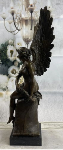 Roman Winged Goddess of Victory Bronze Sculpture