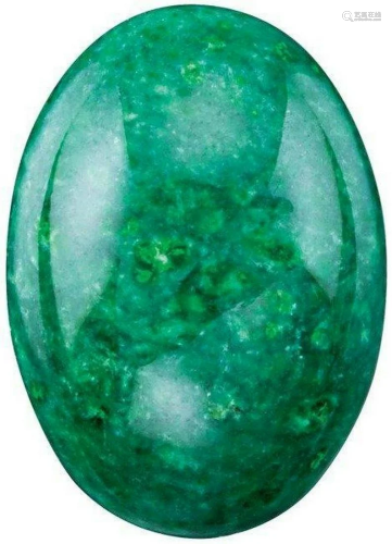 Oval Cabochon Cut Natural Green Jadeite Jade - Fine AAA+ Gra...