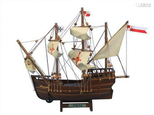 Wooden Pinta Model Ship 12"