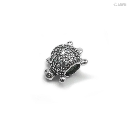 Sterling Silver Turtle Charm Bracelet Bead
