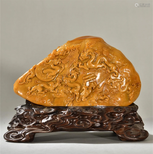 A Chinese Carved Stone Decoration