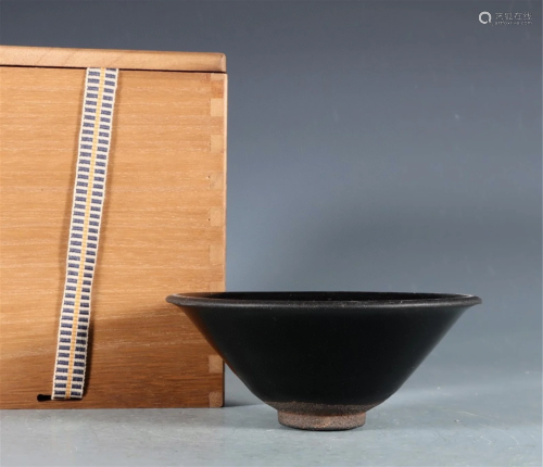A Chinese Black Glazed Zhan with Box