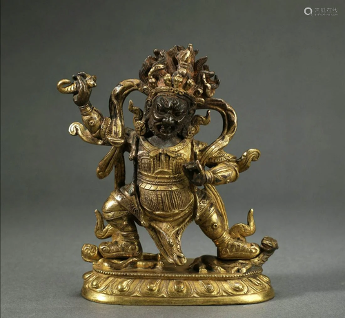 Gilt-Bronze Figure of Mahakala