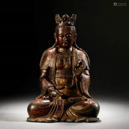 Gilt-Bronze Figure of Seated Buddha