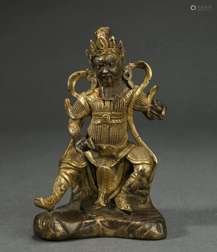 Gilt-Bronze Figure of Seated Acala