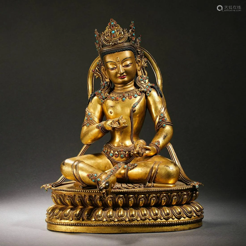 Gilt-Bronze Figure of Tara