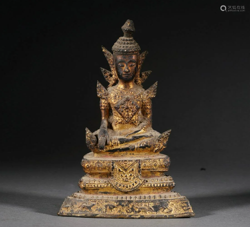 Gilt Bronze Figure of Seated Buddha