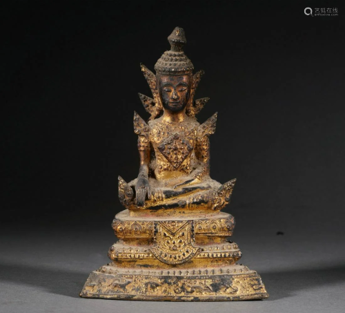 Gilt Bronze Figure of Seated Buddha