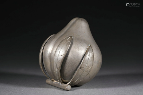 Tin Made Inverted Peach-Form Pot