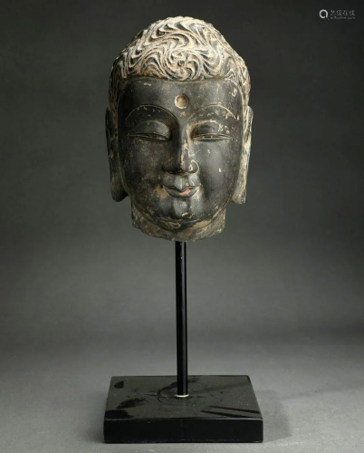 Carved Stone Head of Buddha