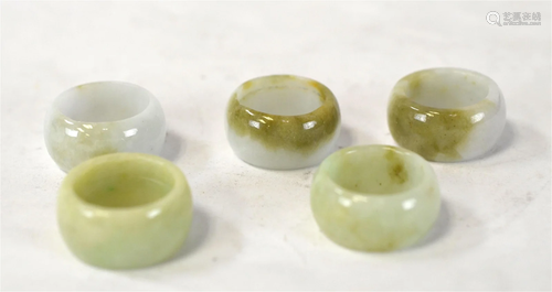 Five Jadeite Circular Rings