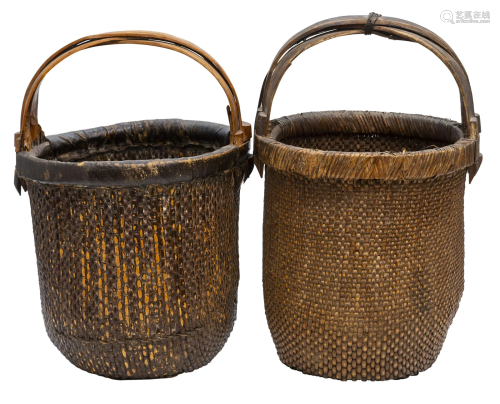 Two Chinese Harvest Baskets