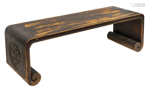 Chinese Scrolled Waterfall Coffee Table/ Bench