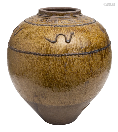 Large Han Dynasty Style Stoneware Jar
