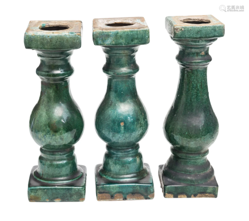 Three Chinese Balusters