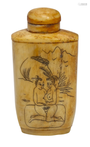 Antique Japanese Erotica Snuff Bottle