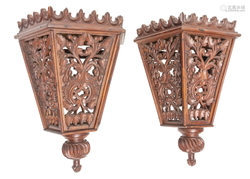 Late 18th to 19th Century Carved Indian (India) Wall Shelves