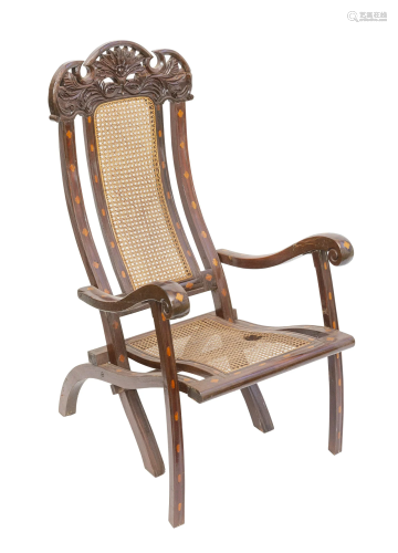 18th Century Indian Inlaid Folding Chair