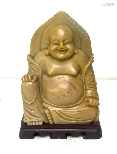 Chinese Hardstone Sitting Buddha