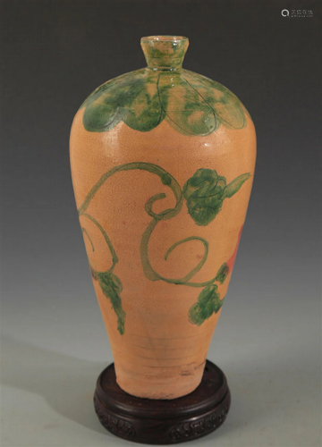 SAN CAI COLOR FLOWER PATTERN MEI BOTTLE