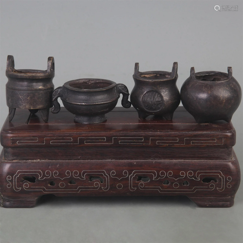 GROUP OF SMALL BRONZE CENSER